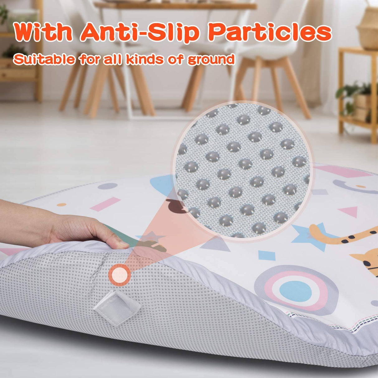 Lupantte 7 en 1 Baby Play Gym Mat, 2 fundas de alfombrilla lavables reemplazables Baby Activity Play Mat con 6 juguetes, visual, auditivo, táctil, desarrollo cognitivo para bebés y niños pequeños, más grueso antideslizante - DIGVICE MX