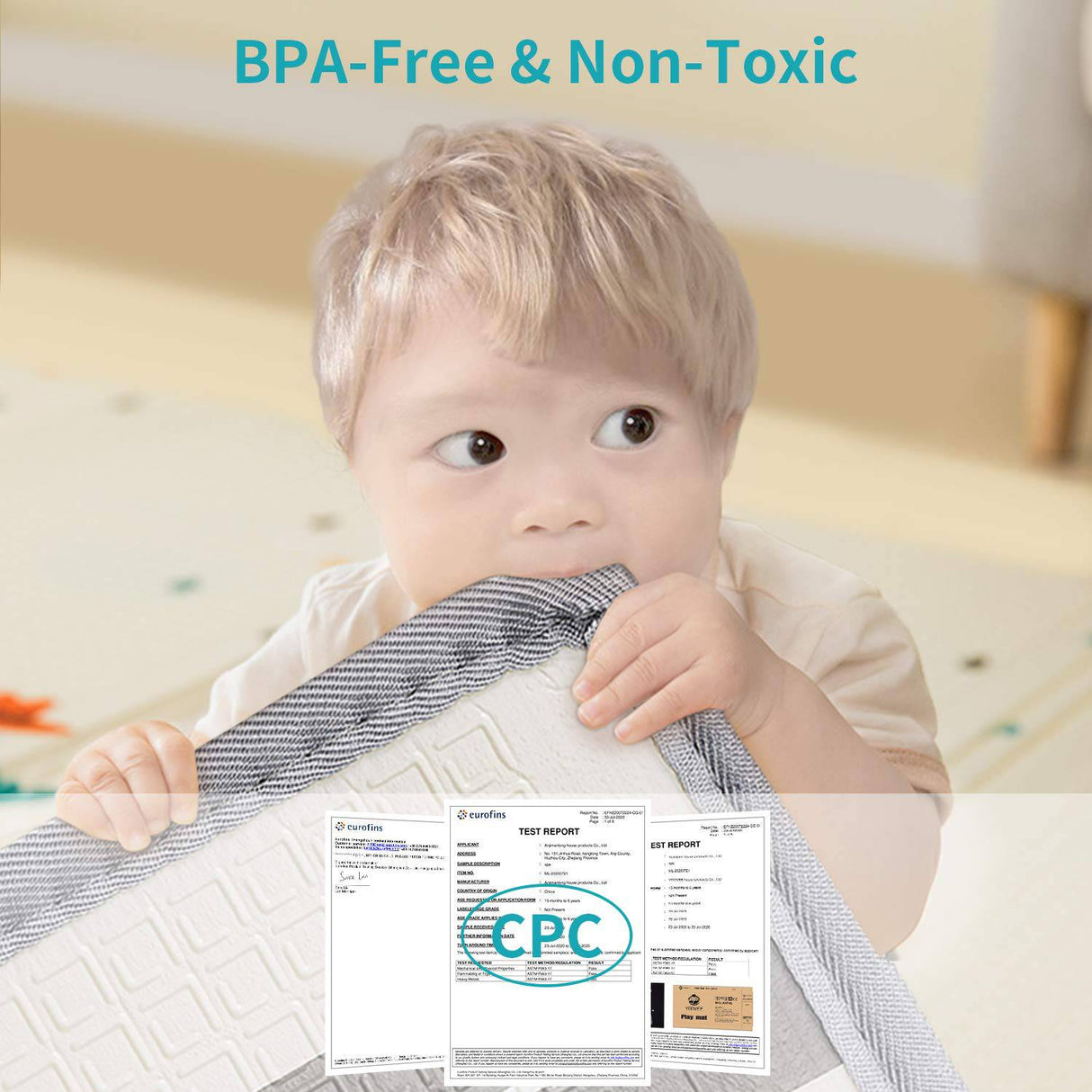 YOOVEE Tapete de juego para bebés, tapete impermeable grande para gatear para bebés, tapete reversible para bebés y niños pequeños, fácil de limpiar. - DIGVICE MX