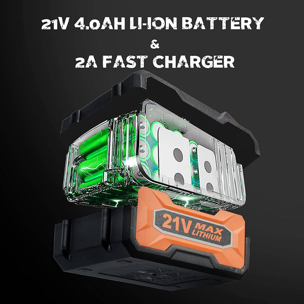 Amoladora angular inalámbrica sin escobillas Heywork, amoladora eléctrica de motor sin escobillas de 4 ", con batería de iones de litio de 21V 4ah y cargador rápido de 1 hora. - DIGVICE MX