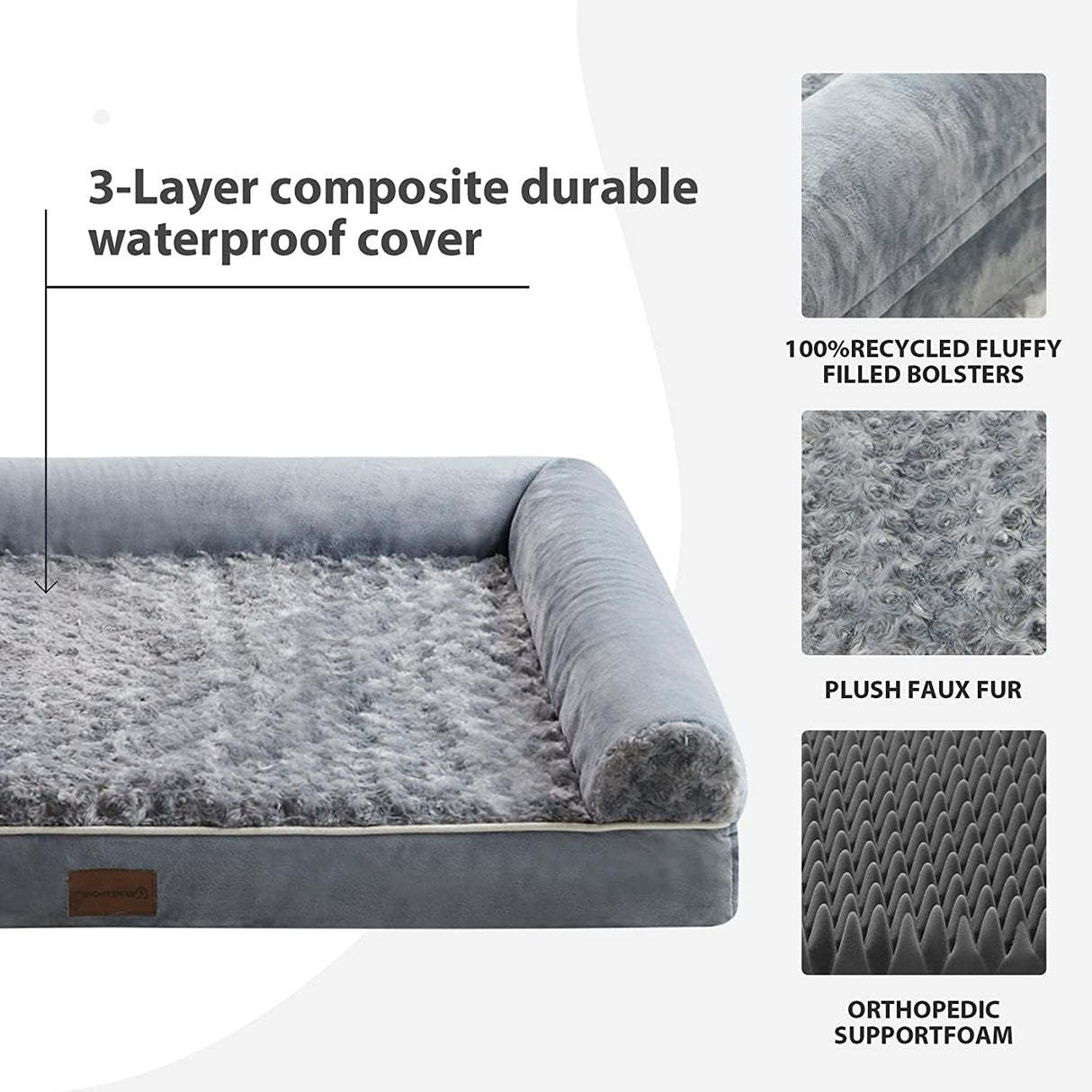 BFPETHOME (L) Camas para perros grandes, cama ortopédica para perros medianos y grandes, de espuma de huevo - DIGVICE MX