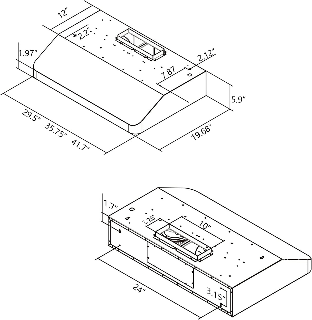 IKTCH Campana extractora para debajo del gabinete de 30 pulgadas con 900-CFM, sensor de gestos de 4 velocidades y panel de control táctil, ventilación de cocina de acero inoxidable con 2 filtros deflectores (IKC01-30) - DIGVICE MX