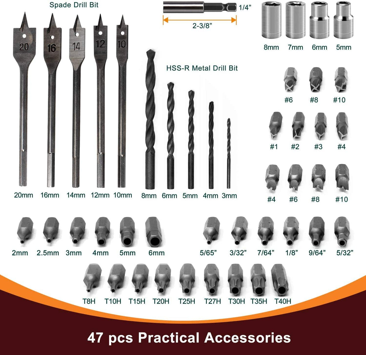 Toolman 21 V velocidad variable taladro inalámbrico 53 piezas, 3/8 mandril sin llave, 2 ajustes de velocidad, 18+1 ajuste de par ZTP037 - DIGVICE MX