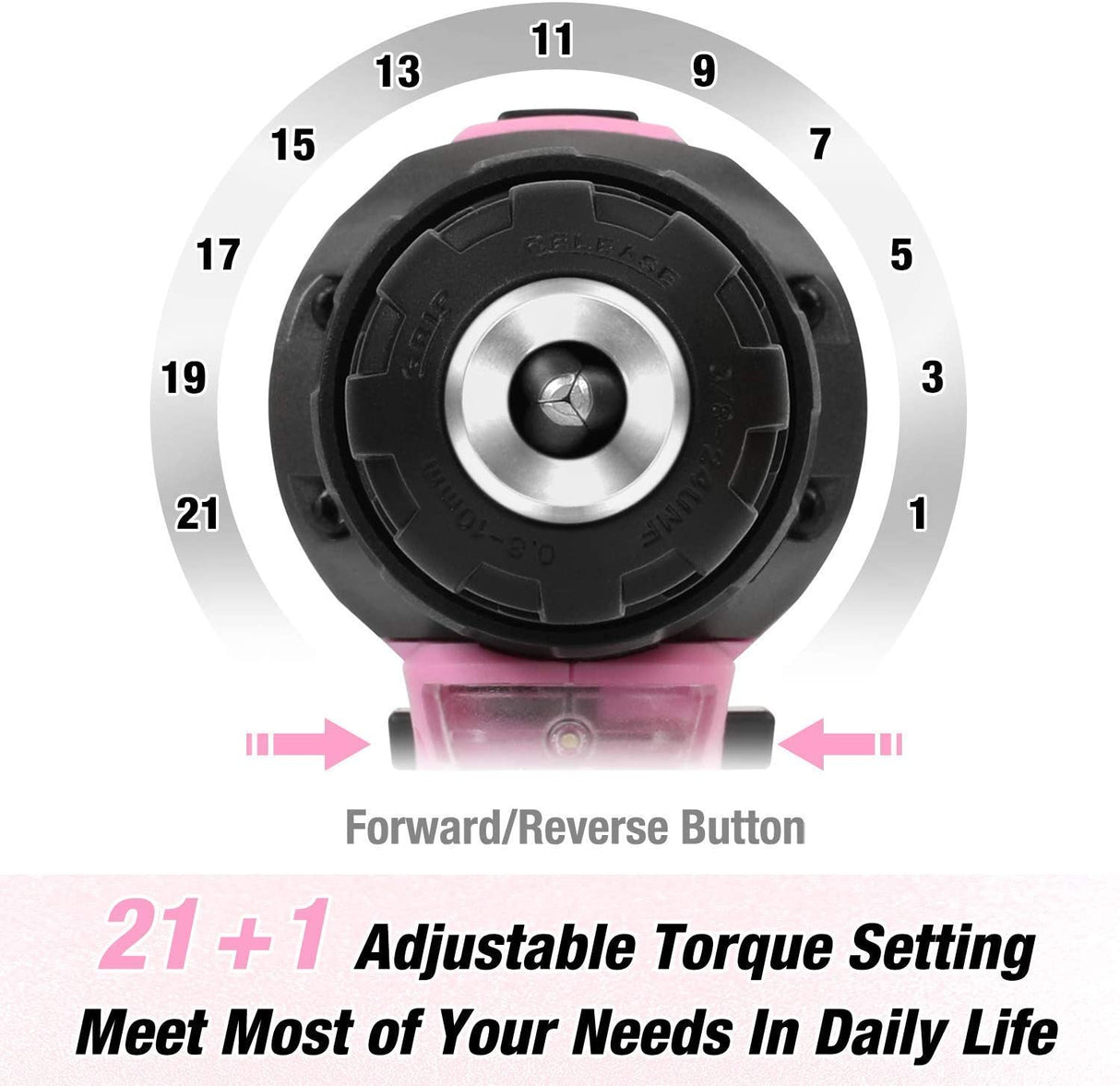 WORKPRO Pink Wireless - Juego de destornilladores de iones de litio de 20 V, 1 batería, cargador y bolsa de almacenamiento incluidos, cinta rosa - DIGVICE MX