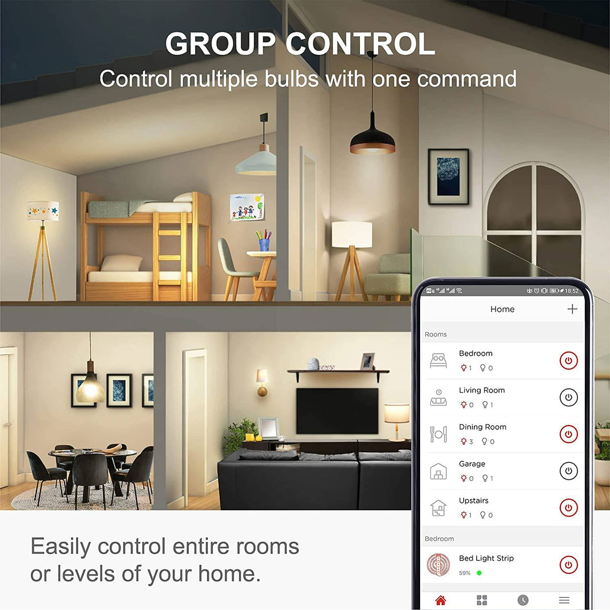 Sengled Bombilla Alexa, bombillas WiFi, bombillas inteligentes, bombillas inteligentes que funcionan con Alexa y Google Assistant, A19 blanco suave (2700 K) no requiere concentrador, 800 lm 60 W equivalente alto CRI>90, paquete de 4 - DIGVICE MX