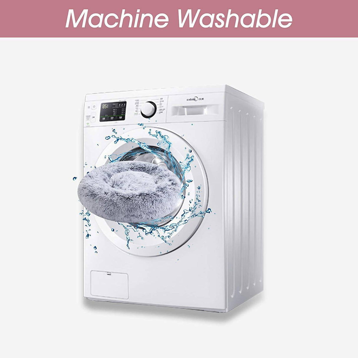 WESTERN HOME - Cama calmante para perros y gatos, cama antiansiedad para perros con forma de donut, cama redonda cálida y acogedora para perros, cama con cojín de felpa de piel sintética esponjosa para perros y gatos pequeños y medianos 24" LARGE - DIGVICE MX