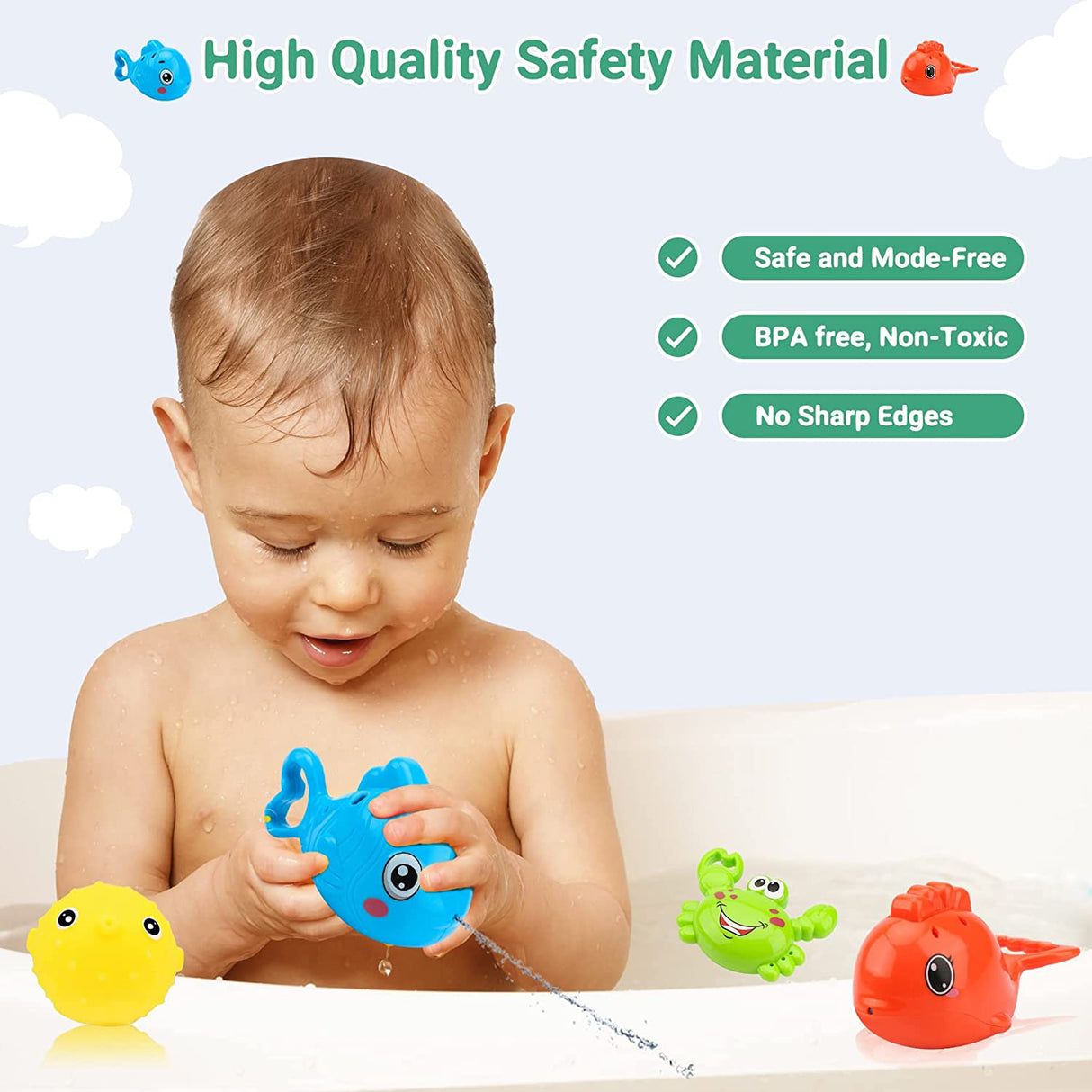 Scumtico Juguetes de agua de chorro flotante para la hora del baño - B09FXZJ4X4