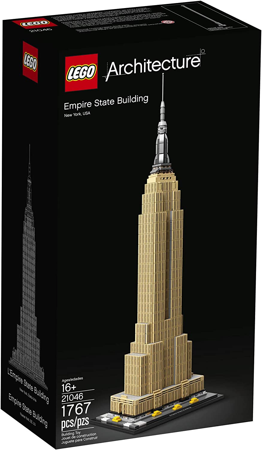 LEGO Architecture Empire State Building 21046 New York City Skyline Architecture Model Kit para adultos y niños, Build It Yourself Model Skyscraper (1767 piezas)