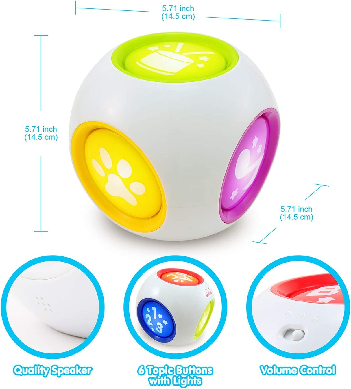 BEST LEARNING - Cubo de aprendizaje - Centro de actividad musical educativo Bloque de juguete para bebés - 1021