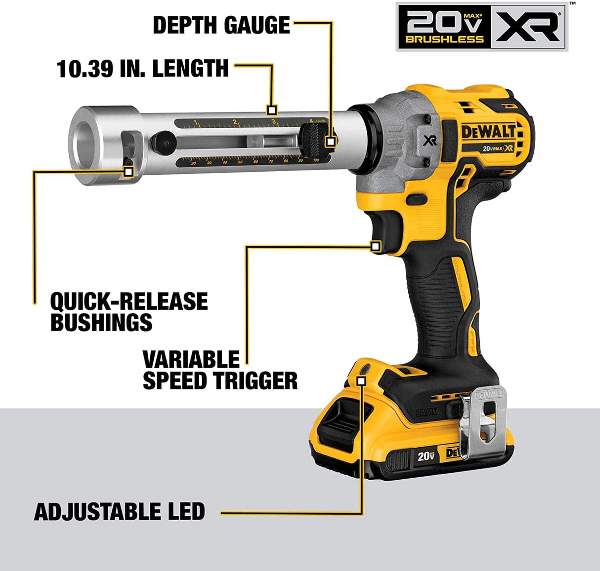DEWALT 20V MAX XR Pelacables, kit inalámbrico (DCE151TD1) - DIGVICE MX