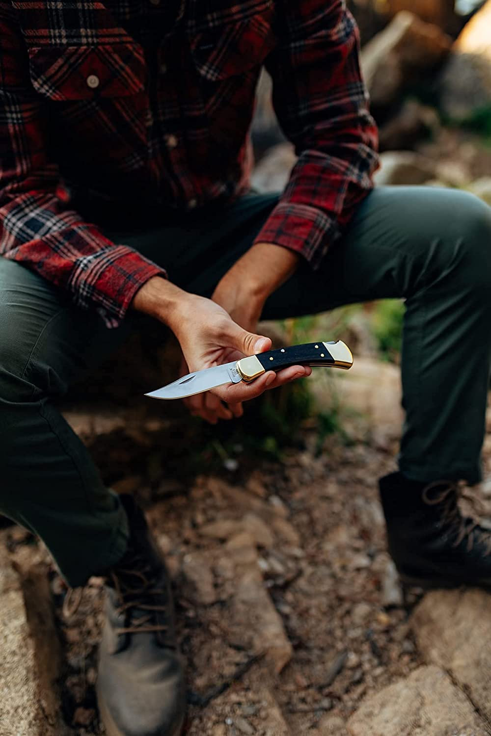 Buck Knives 110 Cuchillo plegable Hunter Lock-back 3-3/4 420hc 0110BRS