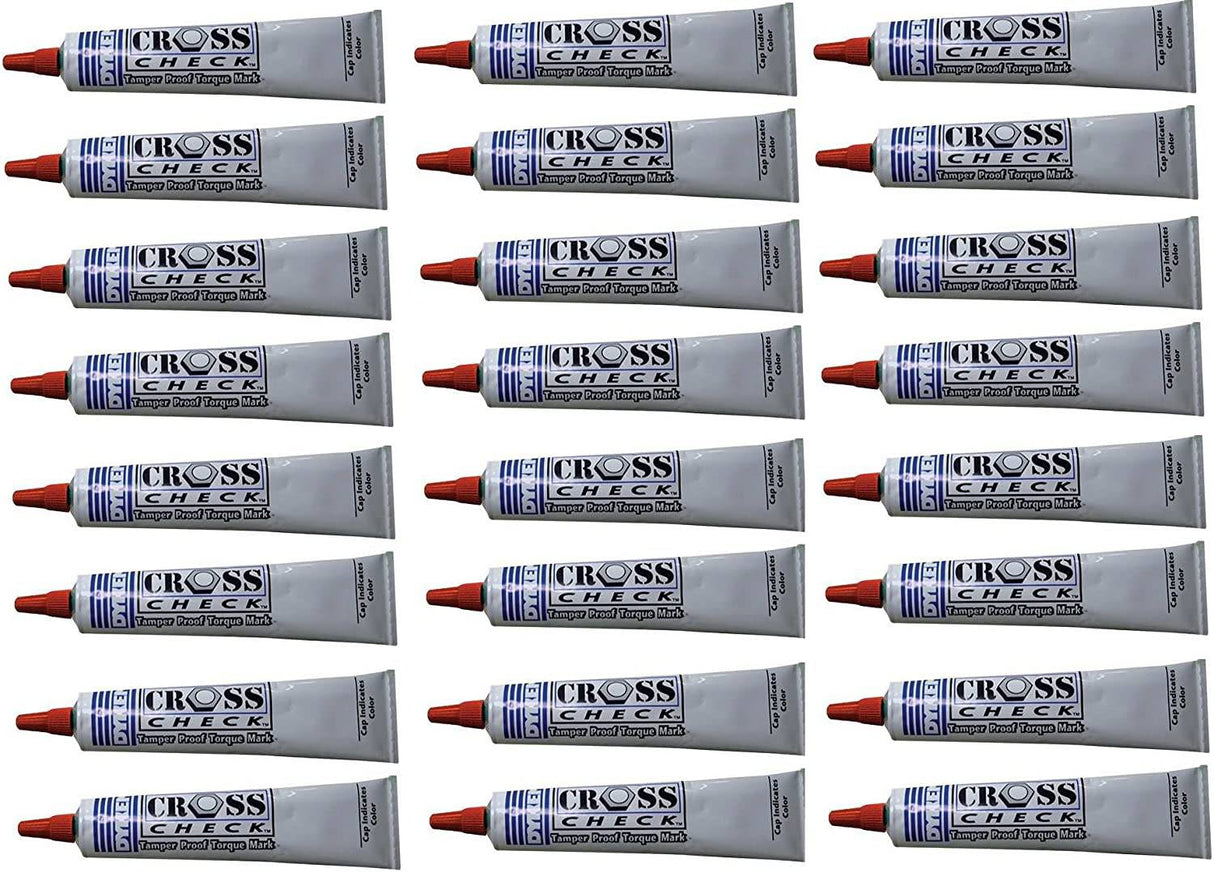 Dykem Cross-check Marcador a prueba de manipulaciones/sello de torsión Tubo de 1 oz Paquete de 24