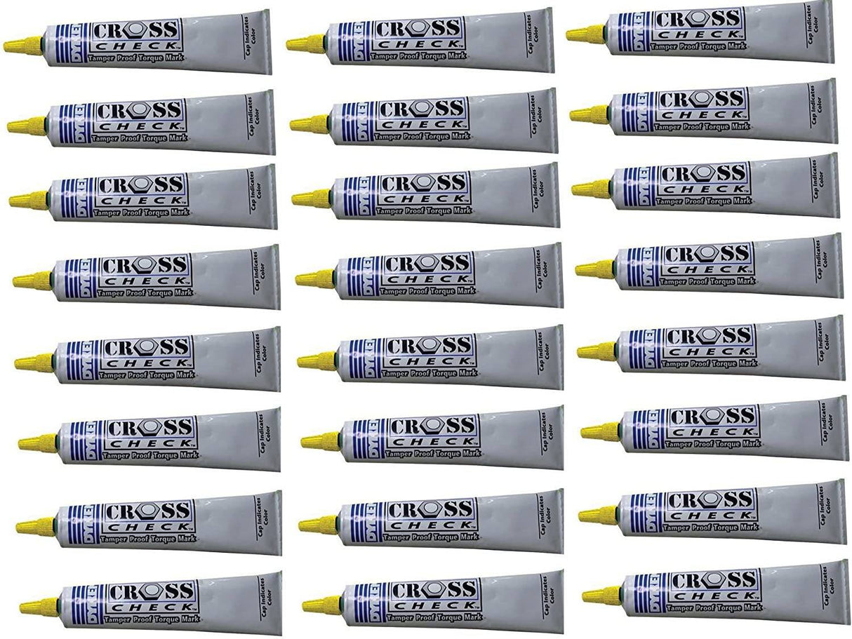 Dykem Cross-check Marcador a prueba de manipulaciones/sello de torsión Tubo de 1 oz Paquete de 24