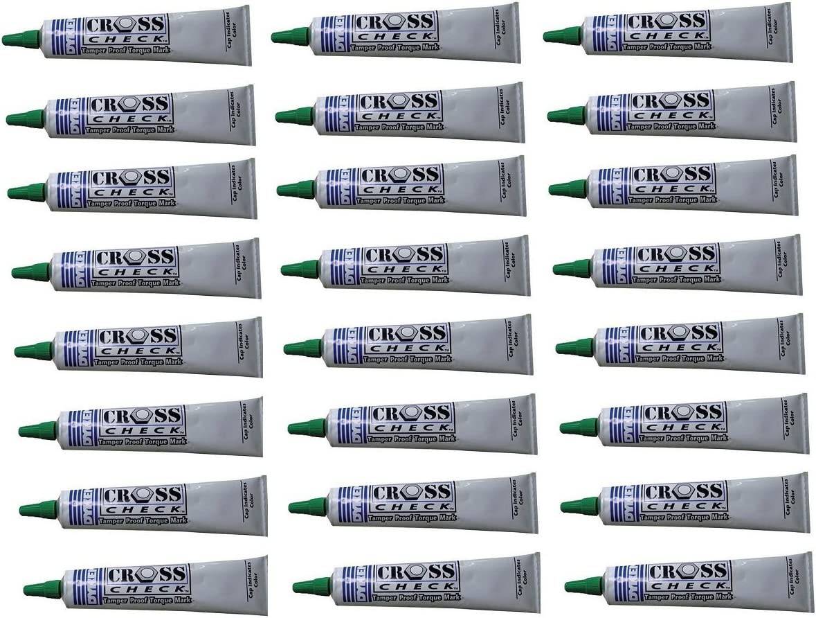 Dykem Cross-check Marcador a prueba de manipulaciones/sello de torsión Tubo de 1 oz Paquete de 24