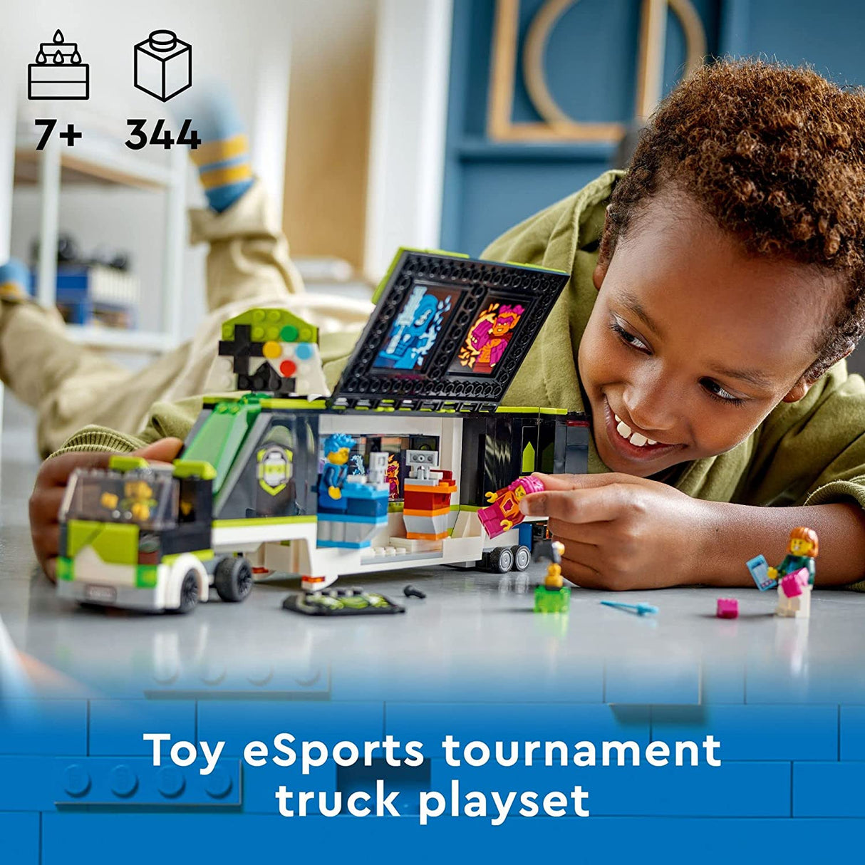 LEGO City Gaming Tournament Truck 60388 Juego de juguetes de construcción para niños, niños y niñas a partir de 7 años (344 piezas)