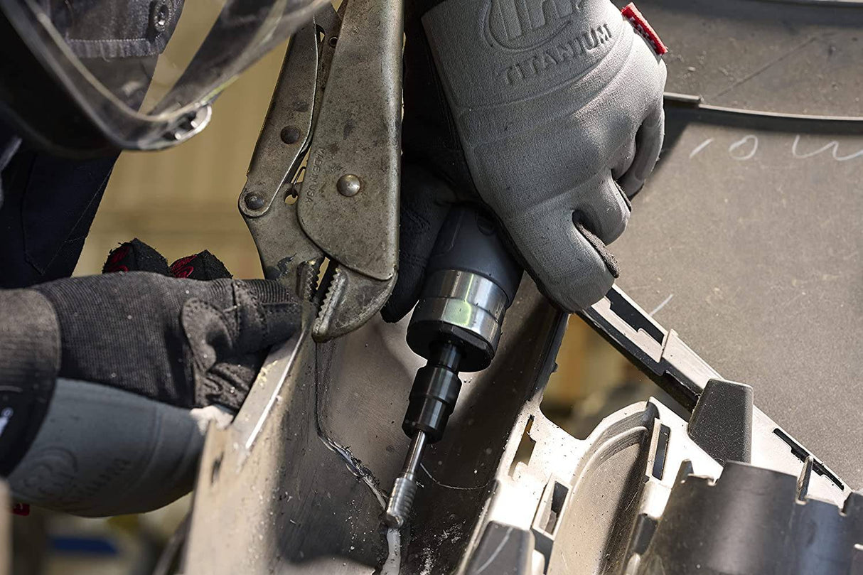 Ingersoll Rand 308B Air Straight Die Grinder, 1/4", 25 000 RPM, 0,33 HP, construcción de rodamientos de bolas, bloqueo de seguridad, carcasa compuesta, herramienta eléctrica ligera, gris - DIGVICE MX