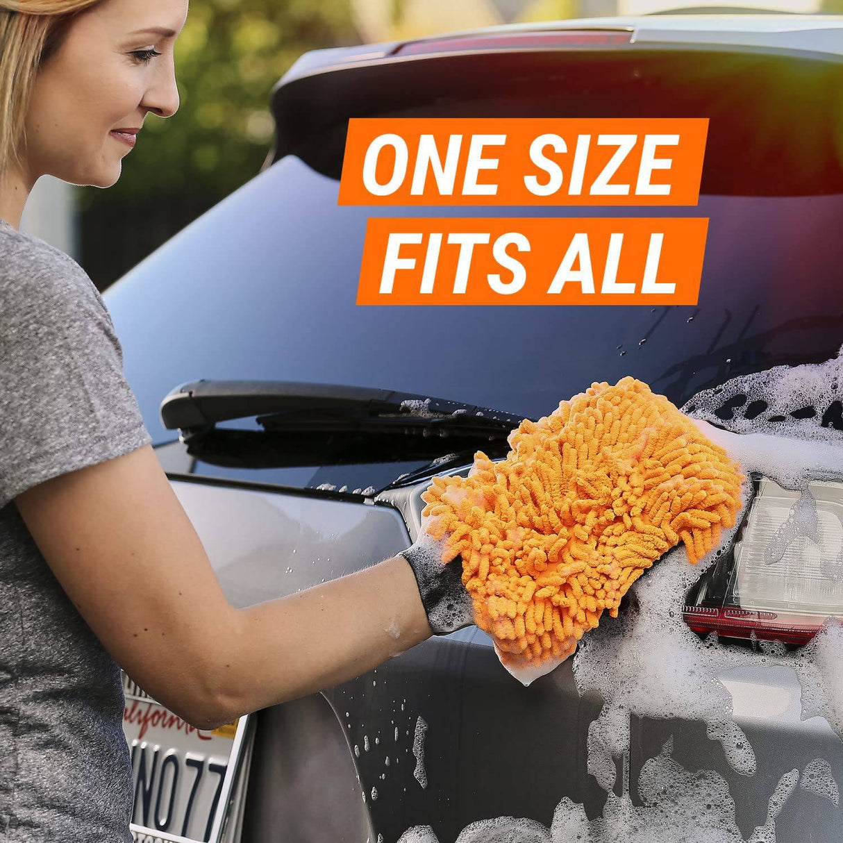 Armor All - Juego de manoplas y almohadillas de microfibra para lavado de autos, lavable a máquina, limpiador altamente absorbente para suciedad e insectos