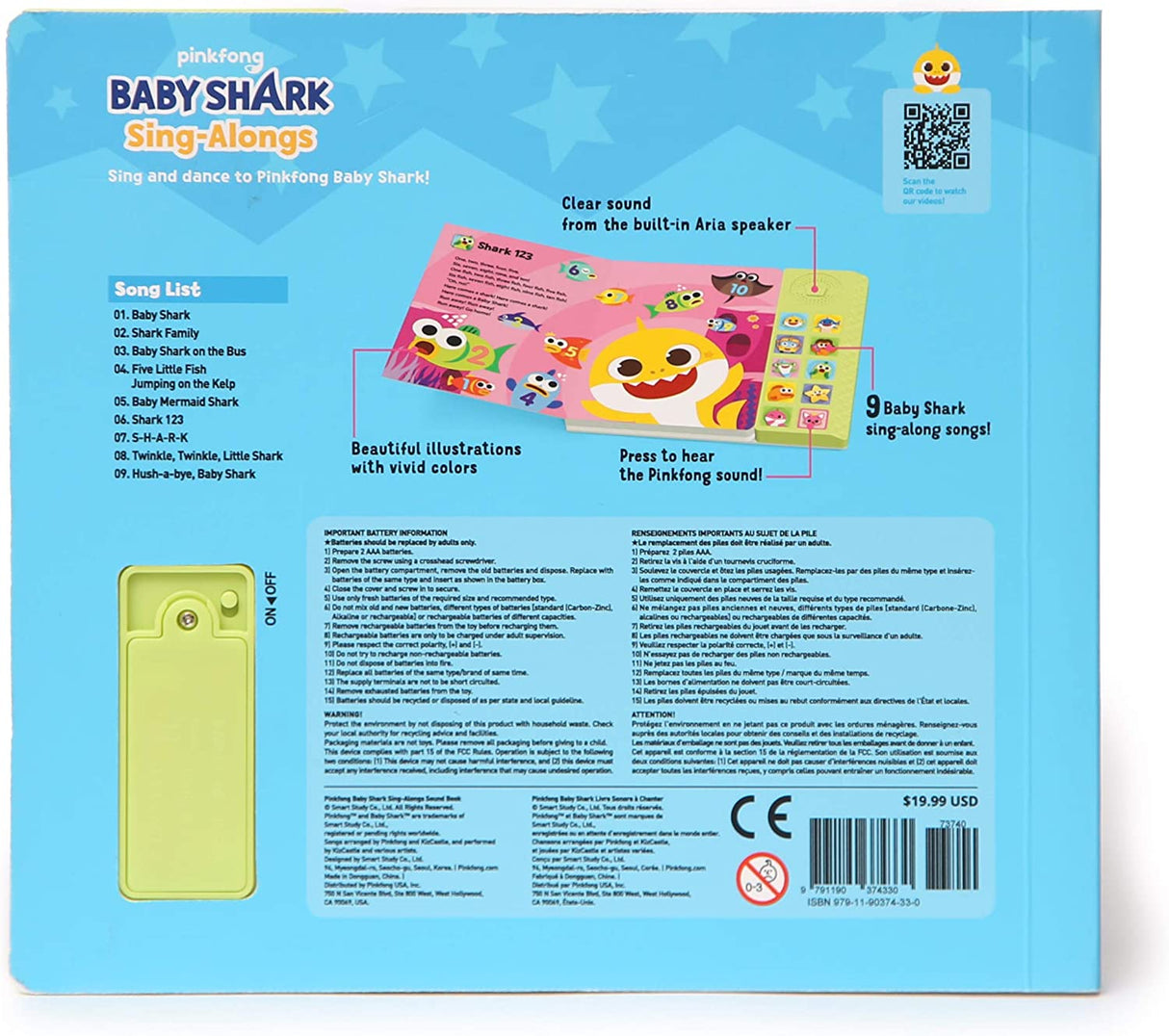 Baby Shark Sing-Alongs Libro de sonido de 10 botones - PFNSB006