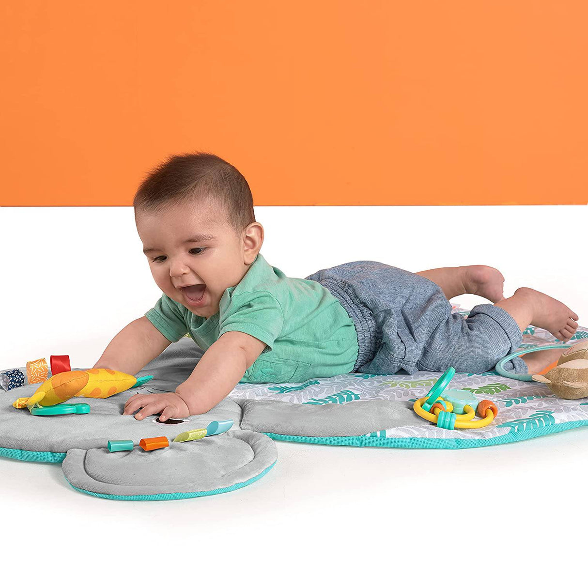 Bright Starts Hug 'N Cuddle Activity Gym & Playmat con juguetes para llevar - DIGVICE MX