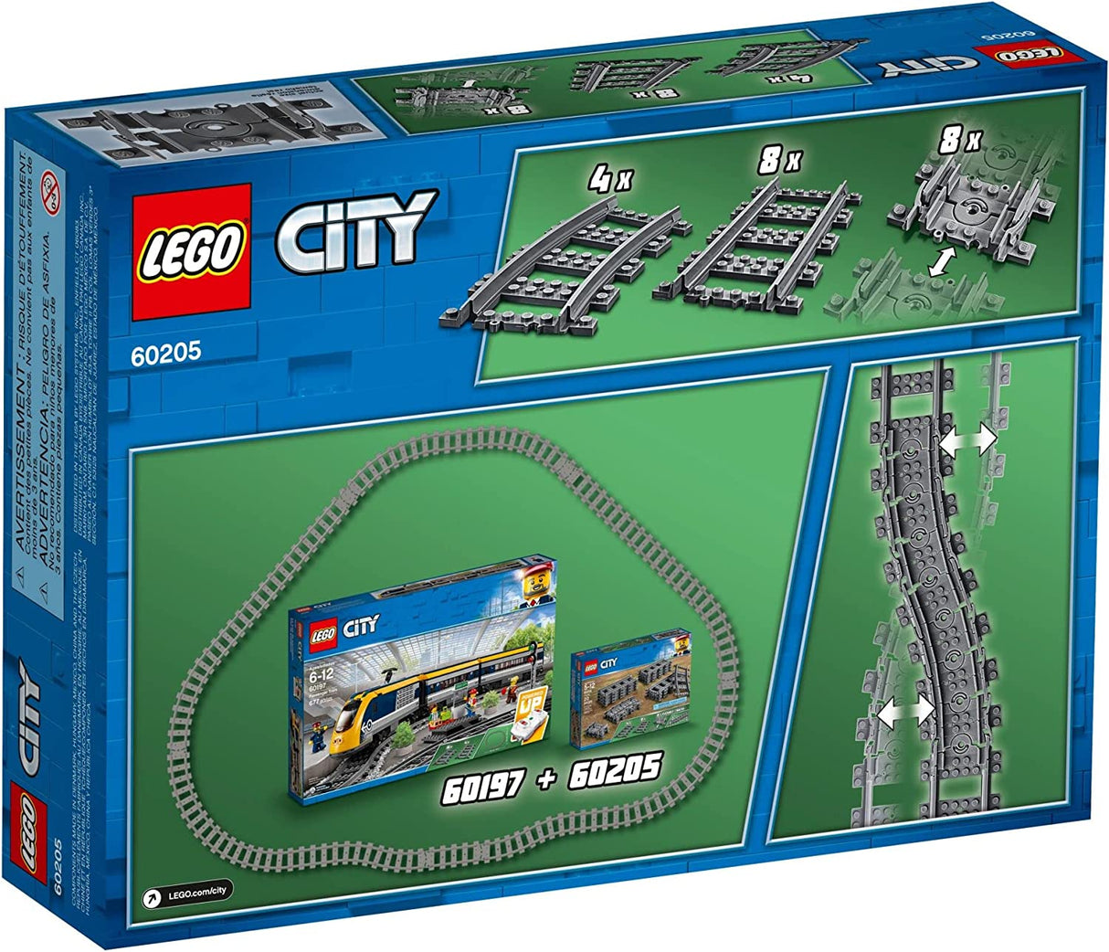 City Trains Tracks 60205 (20 piezas)