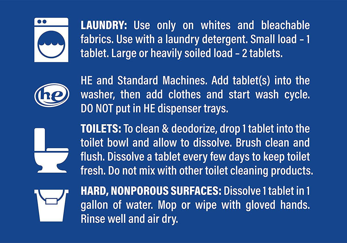 AMAZE! Pastillas de lejía ultraconcentradas para lavandería y limpieza del hogar (32 tabletas originales) - DIGVICE MX