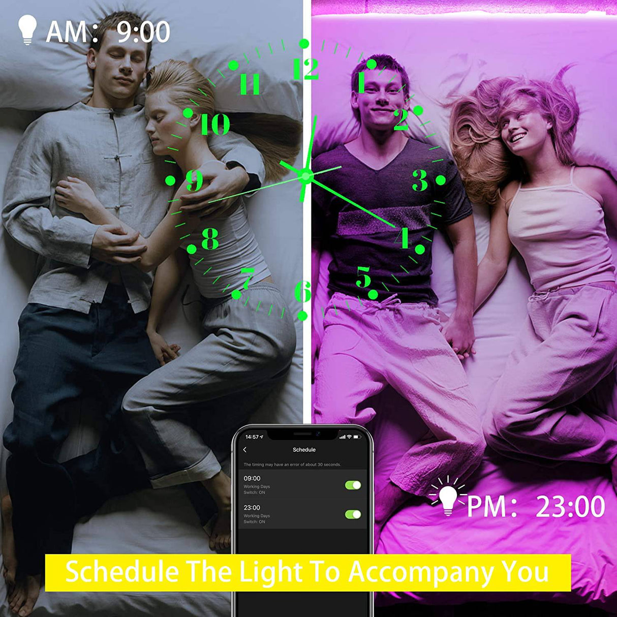 PHOPOLLO Smart WiFi Luces LED de 100 pies para sincronización de dormitorio con música, tira de luces LED compatibles con Alexa y Google Home - DIGVICE MX