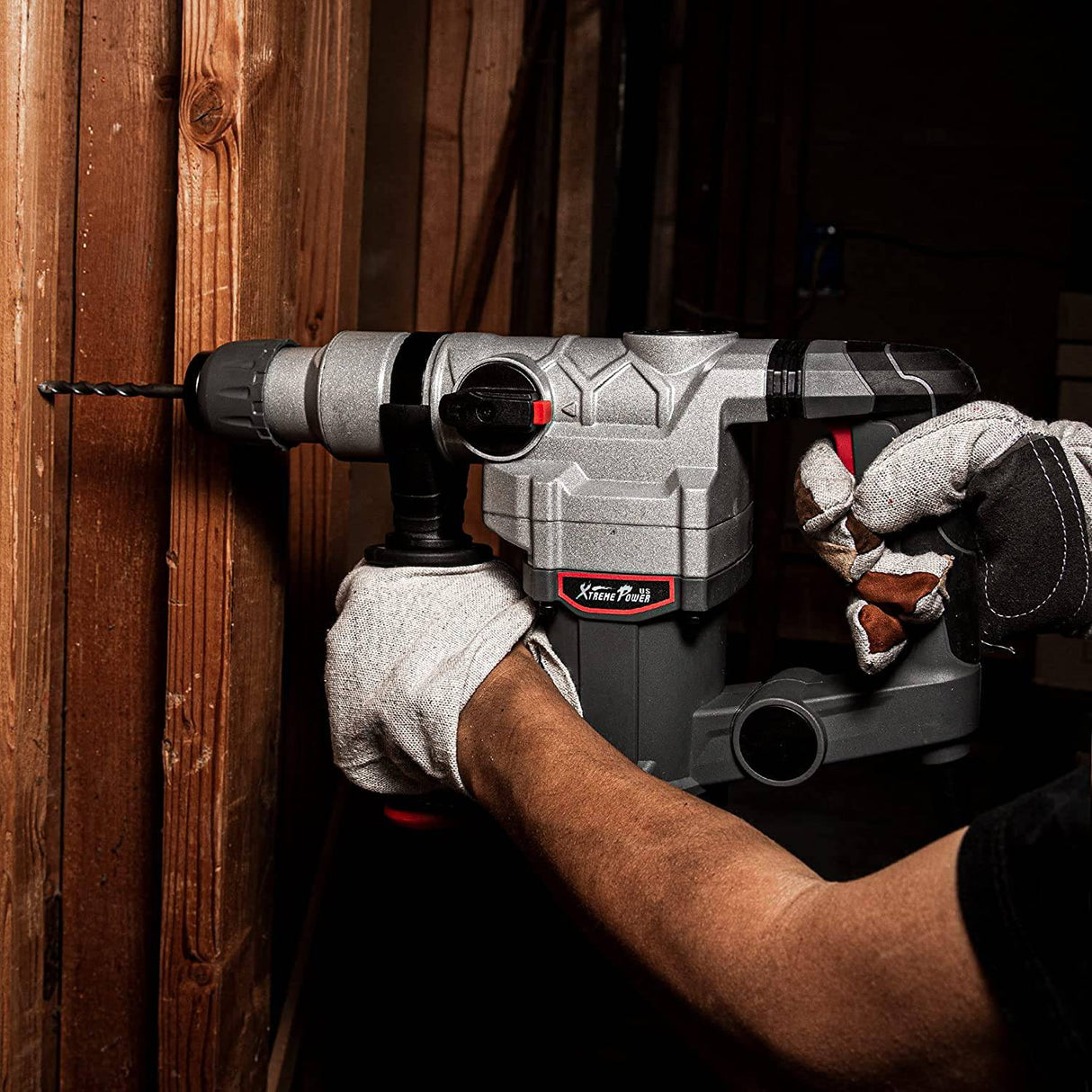 XtremepowerUS Martillo giratorio eléctrico de lujo de 1200 W SDS Plus taladro giratorio mango ajustable broca plana con estuche de transporte - DIGVICE MX