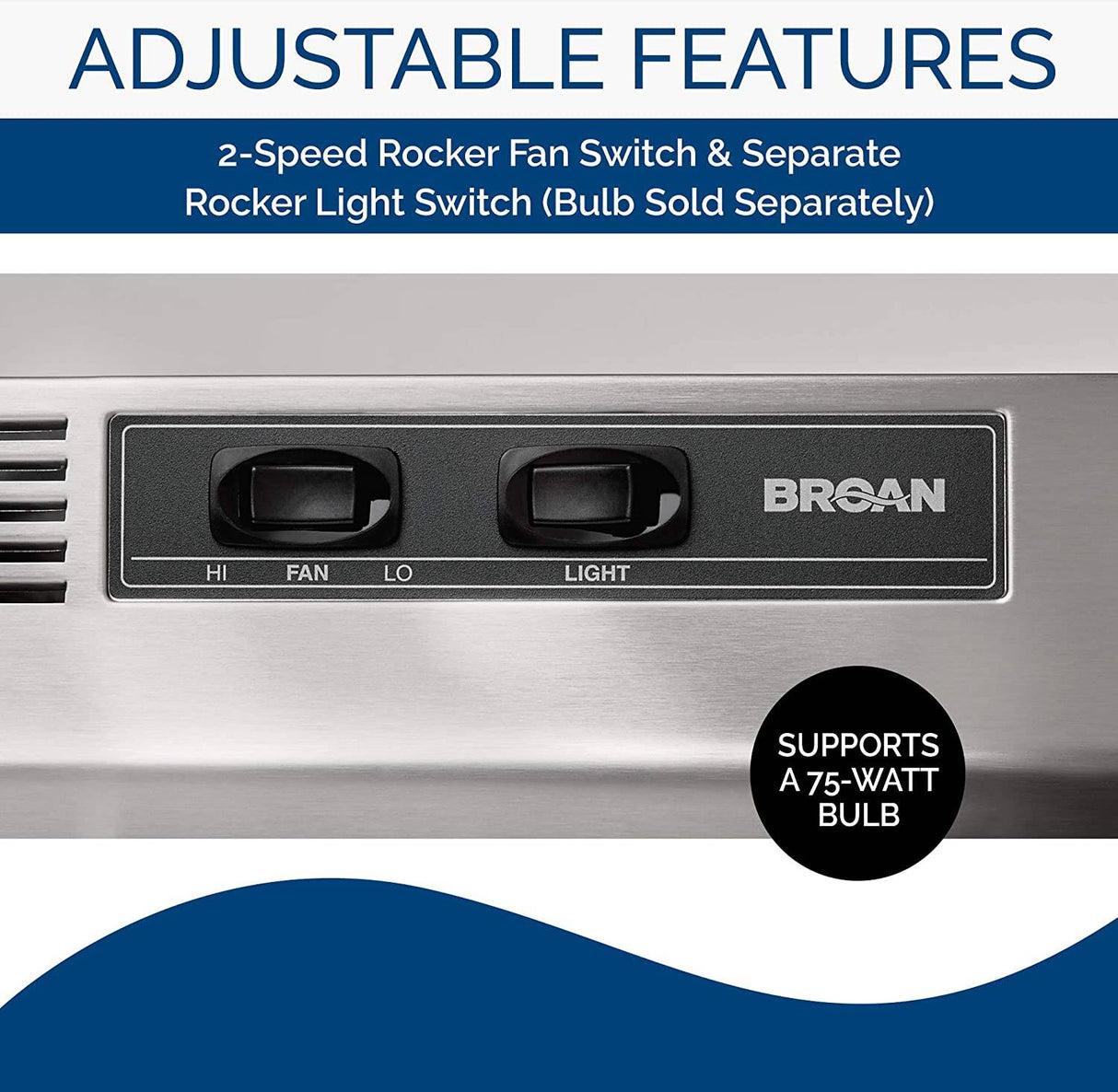 Broan-NuTone 413604 Inserto de campana extractora sin conductos sin conductos con luz, ventilador de escape para debajo del gabinete, 36 pulgadas, acero inoxidable - DIGVICE MX