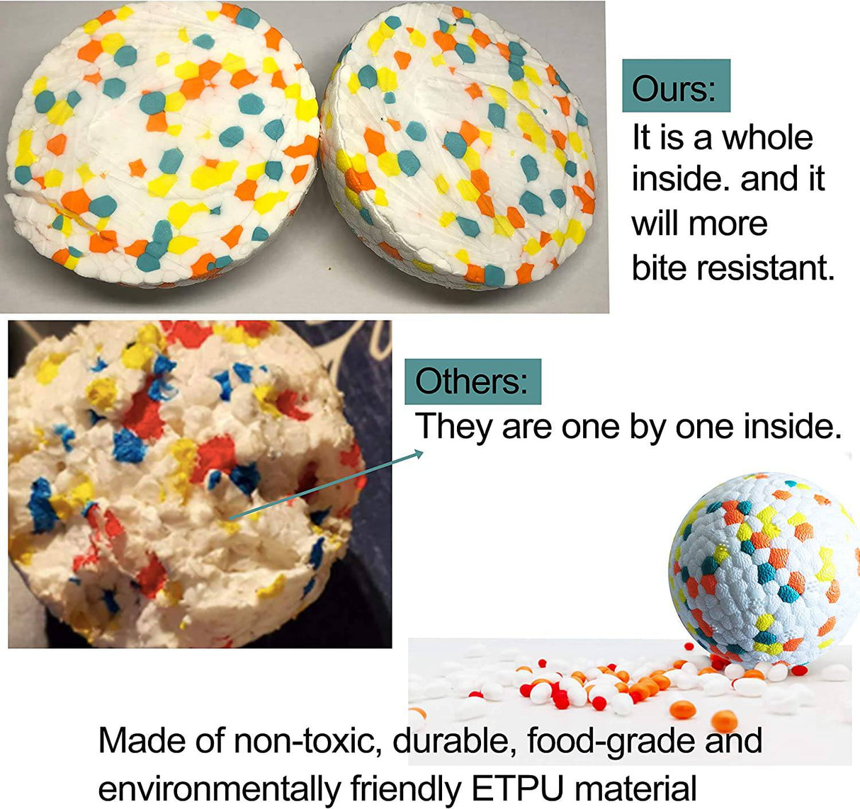 IVY´S - Pelota para perros Pelotas de juguete duraderas para perros, resistentes a las mordeduras Perros interactivos de alta elasticidad Juguetes para mascotas Pelotas de ejercicio - DIGVICE MX