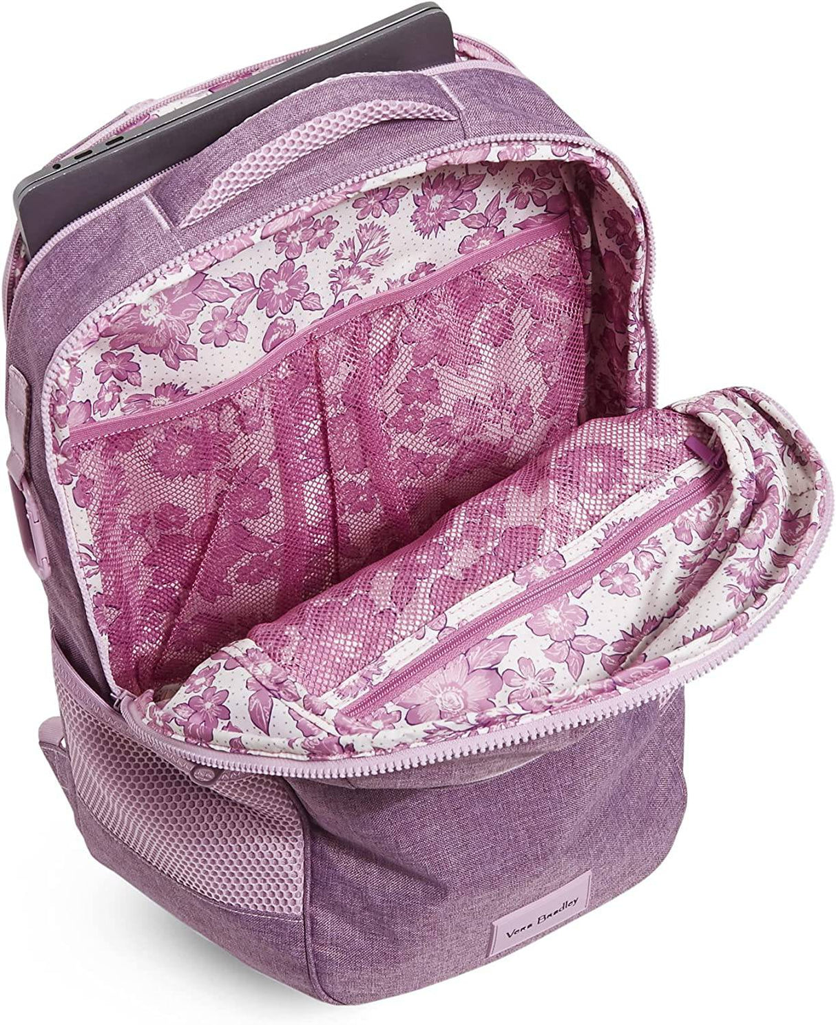 Vera Bradley - Mochila reciclada Lighten Up Reactive Grand para mujer, Pale Orchid Heather, Talla única