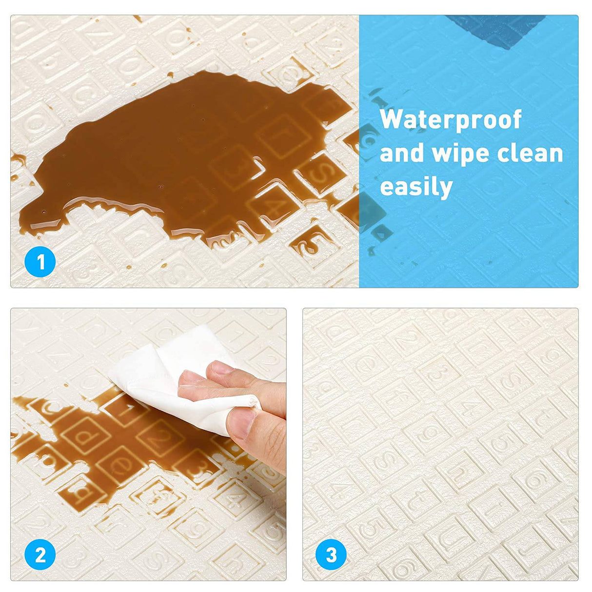 Gimars XL - Tapete de juego para bebé plegable, reversible, de 0,6 pulgadas de grosor, resistente al agua, para piso de espuma, para gatear, portátil, para bebés, niños pequeños, niños, uso en interiores y exteriores - DIGVICE MX