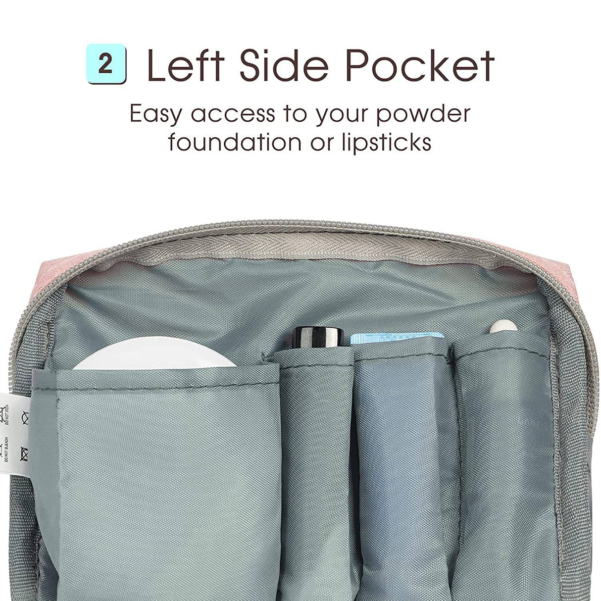 NARWEY - Bolsa de maquillaje pequeña para monedero, bolsa de maquillaje de viaje, mini bolsa de cosméticos para mujeres y niñas (pequeño, rosa)