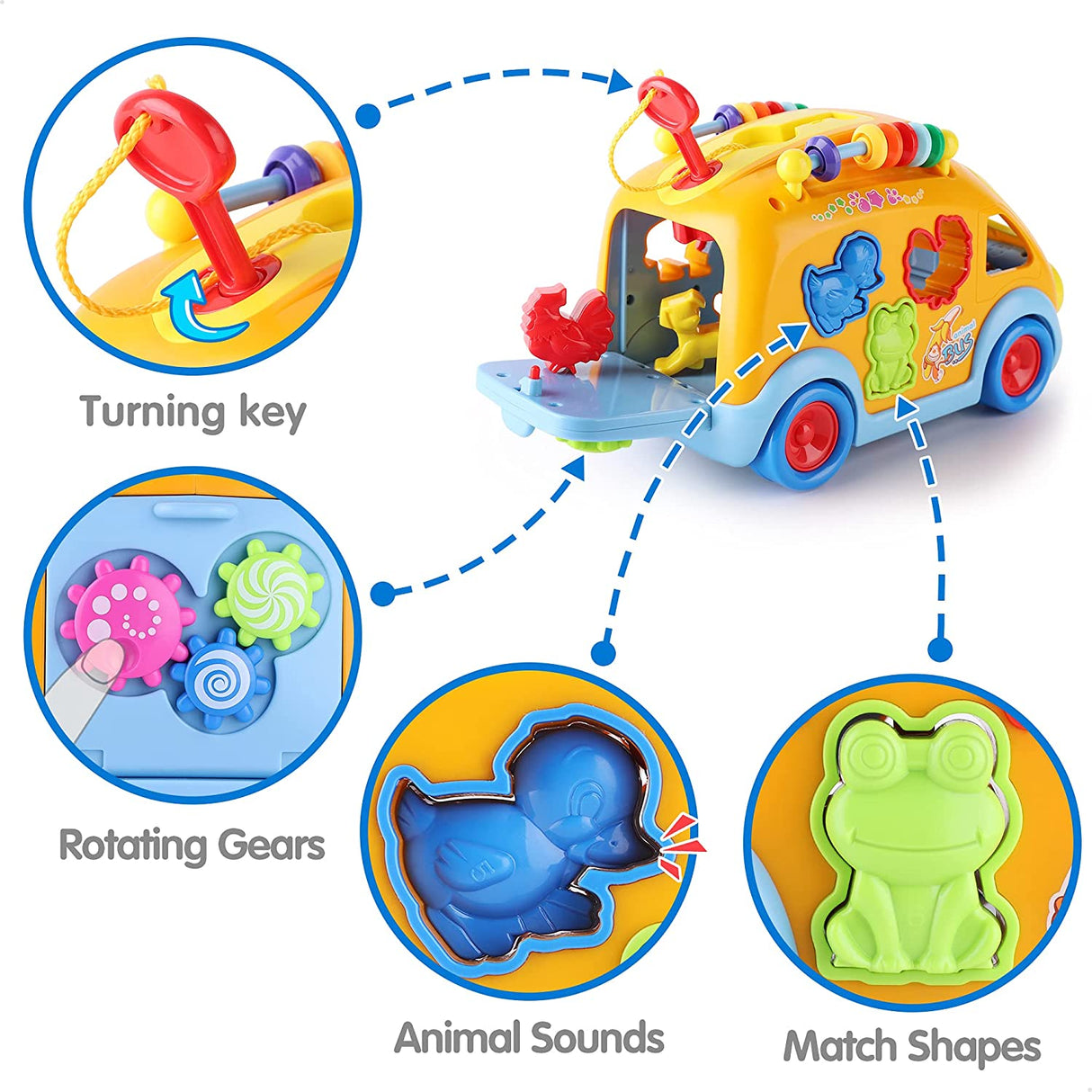 iPlay, iLearn Juguetes de autobús de música para niños pequeños, juguete de aprendizaje - B072PCF7XD