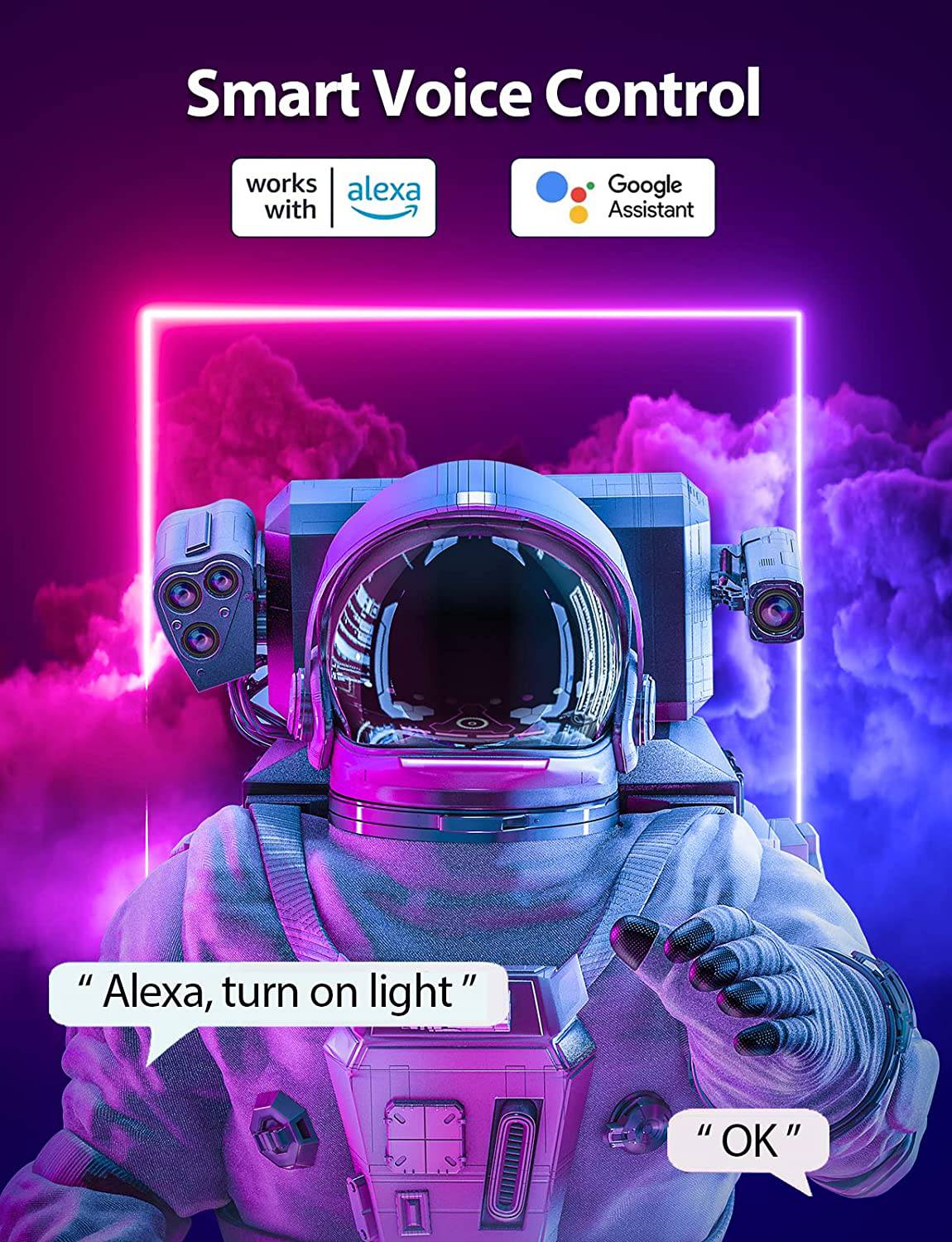 Lucienstar Luces de cuerda de neón, luz de neón RGB + IC de 10 pies / 3 m con aplicación inteligente de sincronización de música, 16 millones de colores de bricolaje, funciona con Alexa, asistente de Google - DIGVICE MX