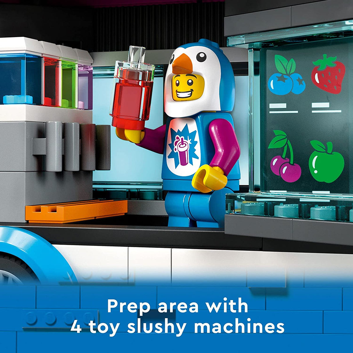 LEGO City Penguin Slushy Van 60384 Juego de juguetes de construcción para niños, niños y niñas a partir de 5 años (194 piezas)