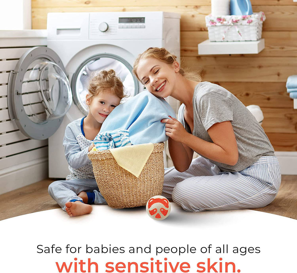 SimplrSpaces Bolas de secadora de lana orgánica para lavandería - Suavizante de tela natural para pieles sensibles, reemplazo para hojas de secadora, XL, panda rojo, paquete de 6 - DIGVICE MX