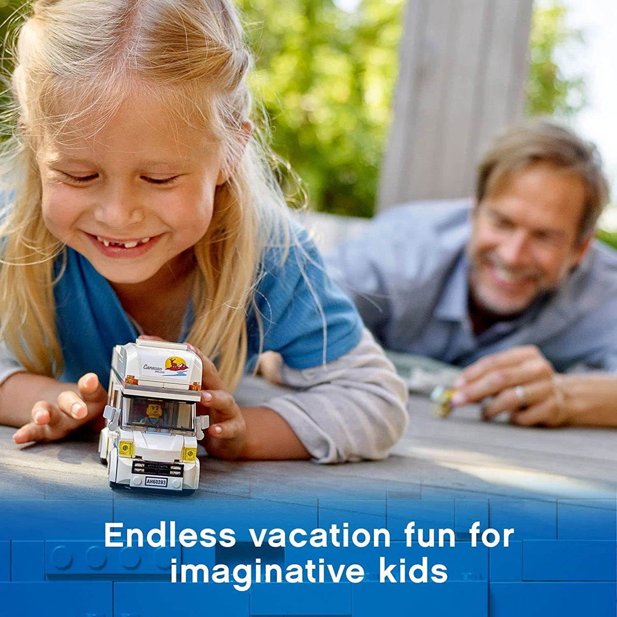 LEGO City Great Vehicles Holiday Camper Van 60283 Juego de juguetes de construcción para niños, niños y niñas a partir de 5 años (190 piezas)
