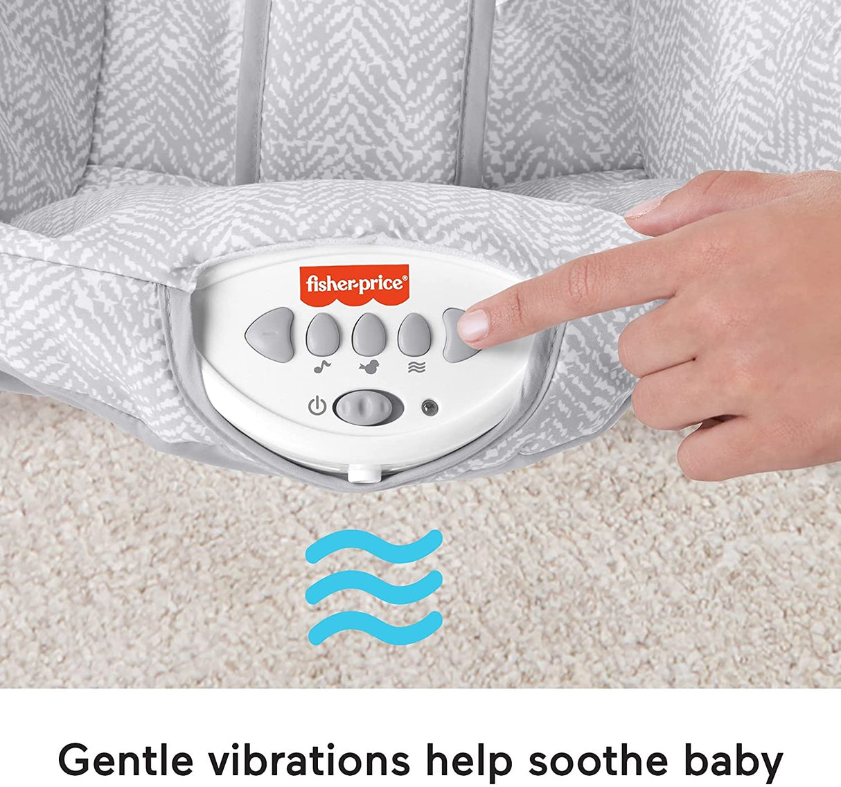 Fisher-Price See & Soothe Deluxe Bouncer Hearthstone, asiento relajante para bebés y recién nacidos - DIGVICE MX