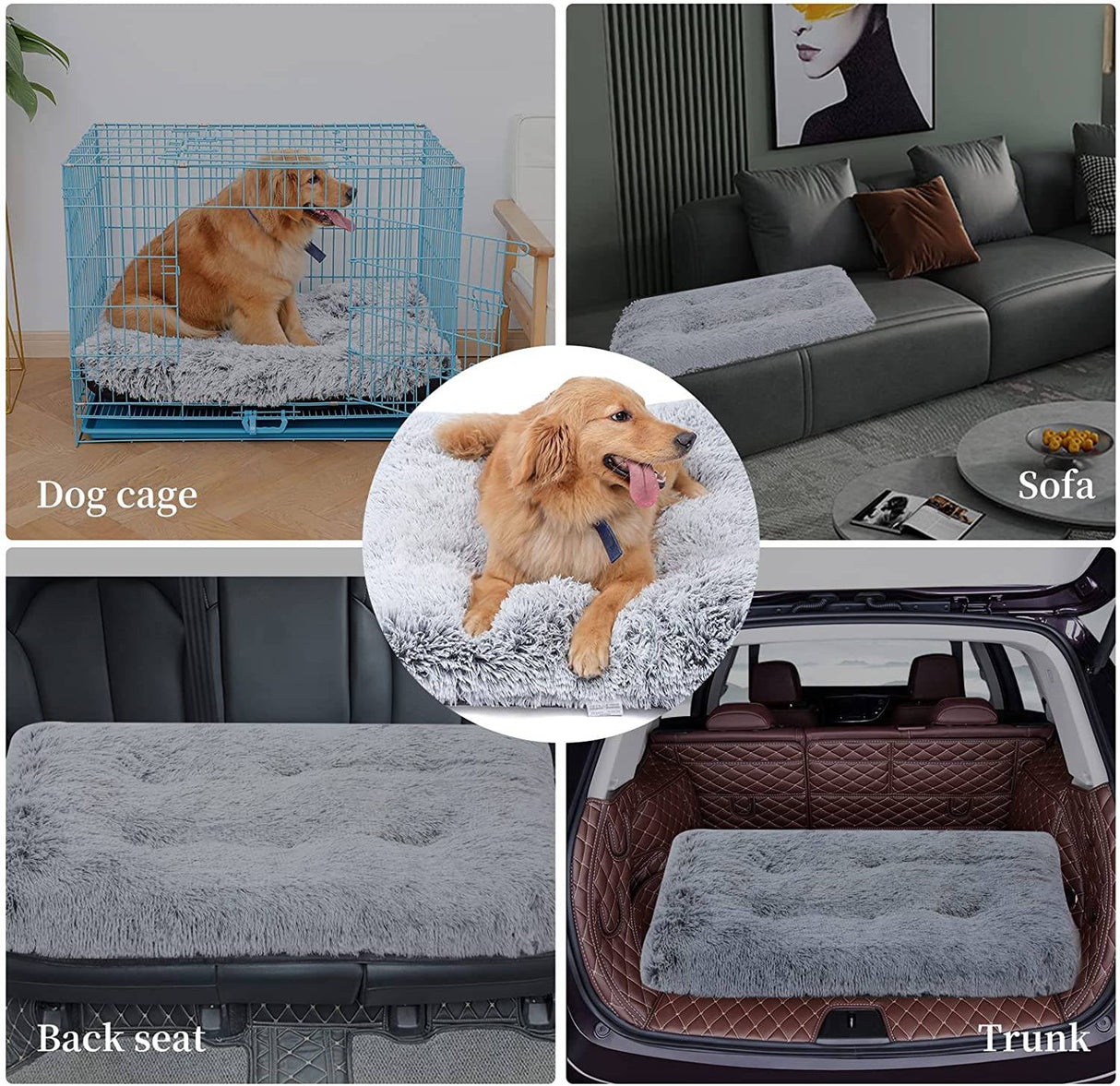 Sycoodeal - Alfombrilla para cama de perro, cama de felpa suave para perro, cama lavable para jaula de perro. - DIGVICE MX