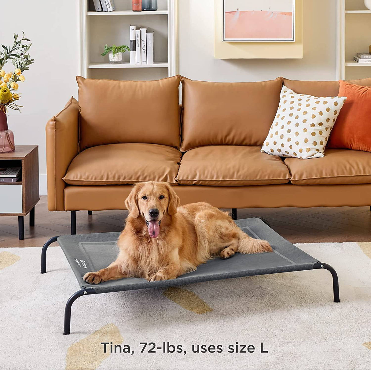 Bedsure Cama elevada para perros con refrigeración, camas elevadas para perros al aire libre con pies antideslizantes, marco estable y malla reciclable Teslin de apoyo duradero, transpirable, cama para mascotas para interiores y exteriores - DIGVICE MX