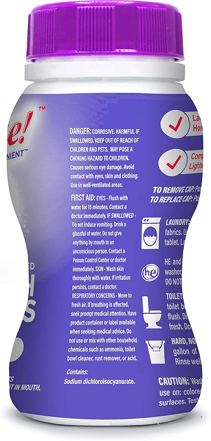 AMAZE! Pastillas de lejía ultraconcentradas para lavandería y limpieza del hogar (32 unidades de lavanda) - DIGVICE MX