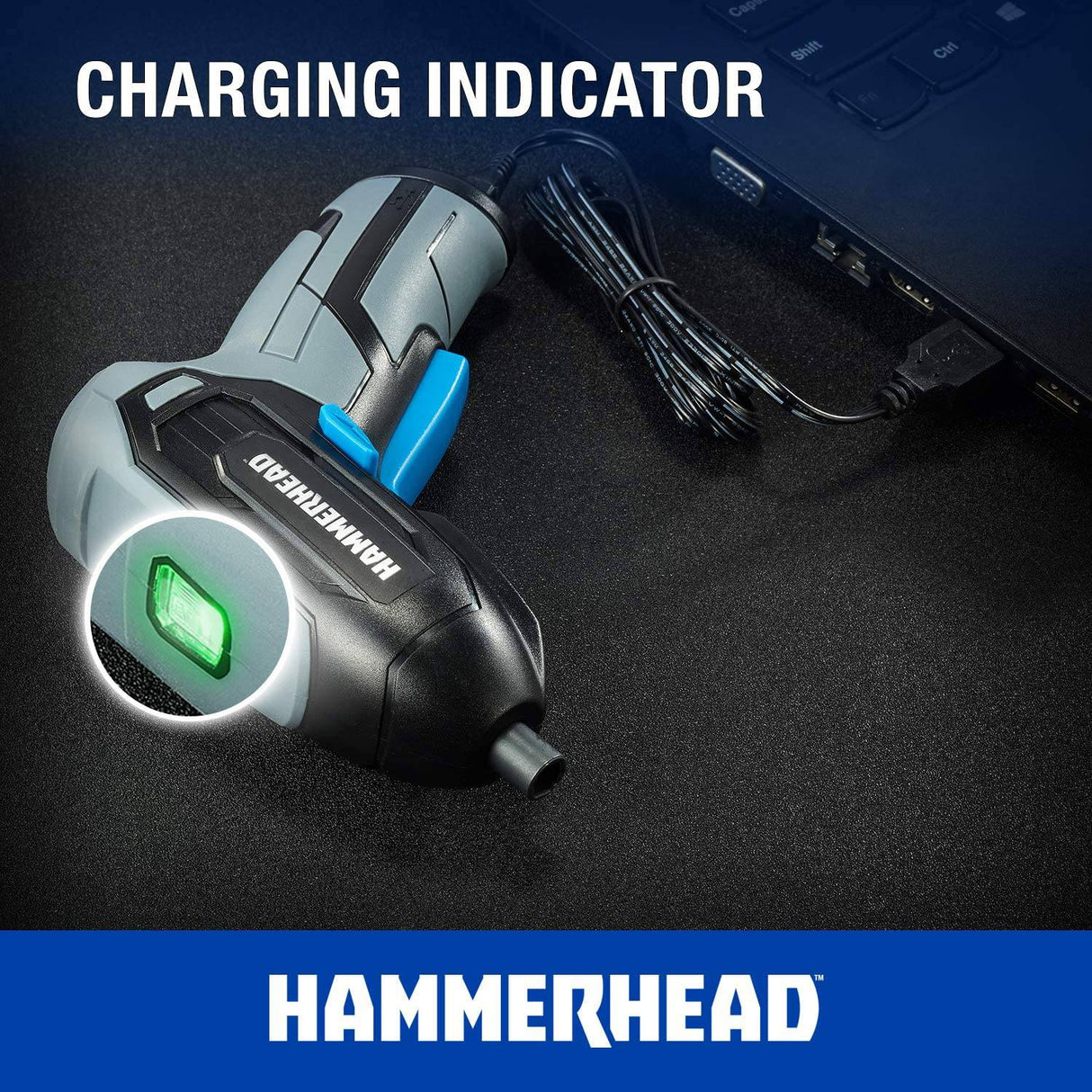 Destornillador inalámbrico Hammerhead recargable de 4 V con broca de 9 piezas - HCSD040 - DIGVICE MX