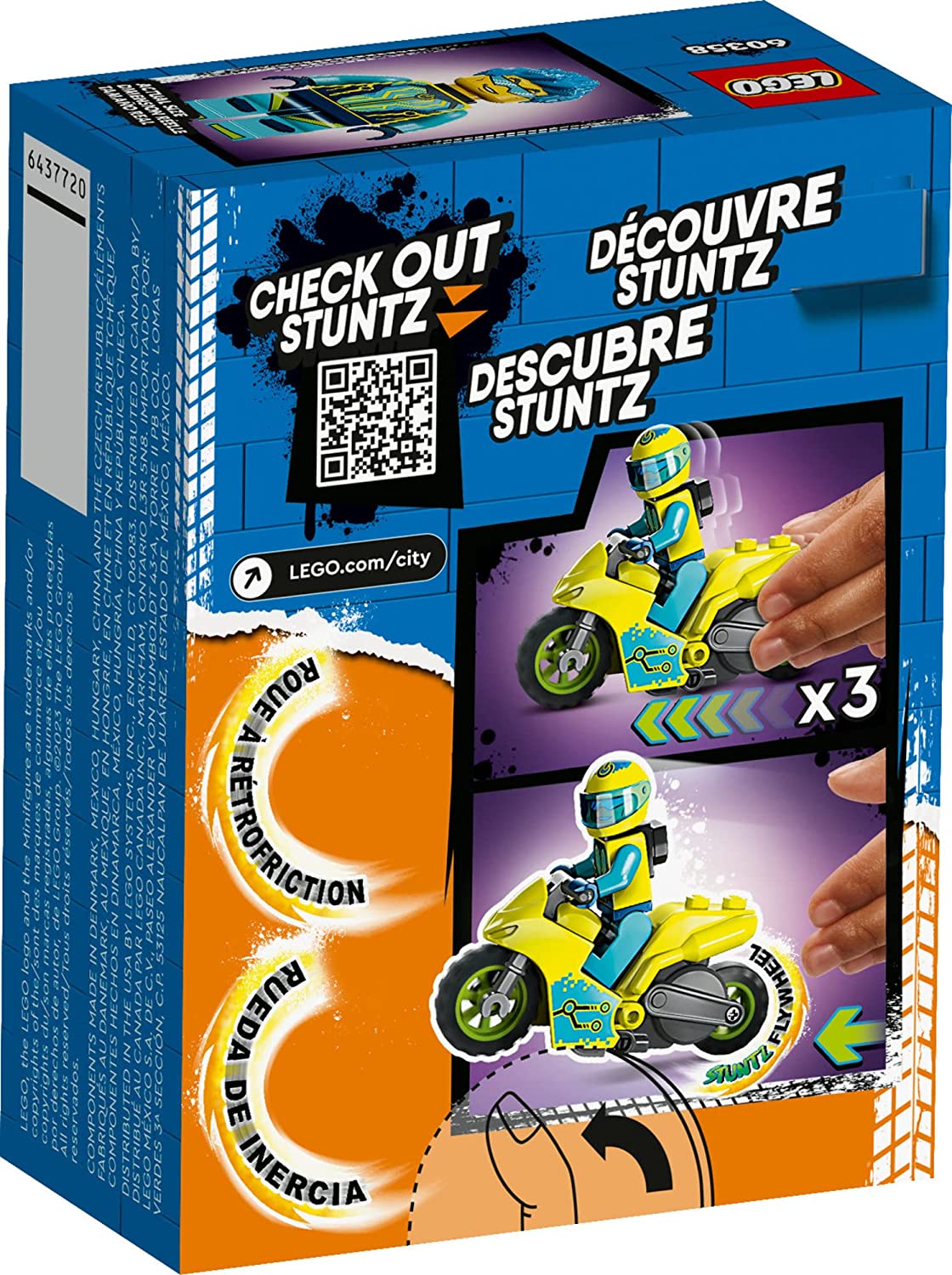 LEGO City Stuntz Cyber Stunt Bike 60358