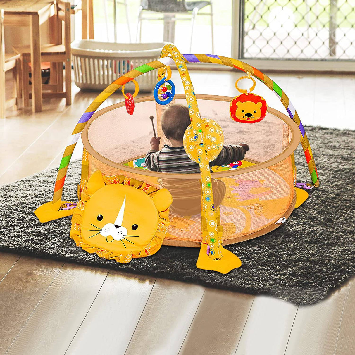 Rivpabo Baby Play Mat para bebé, Baby Gym Play Mat 4 en 1, Gruesa Baby Play Mat Activity Mat Gym, Crawling Gym Mat Activity Center, Baby Girl Boy Kick and Play Mat, para el desarrollo temprano del recién nacido - DIGVICE MX