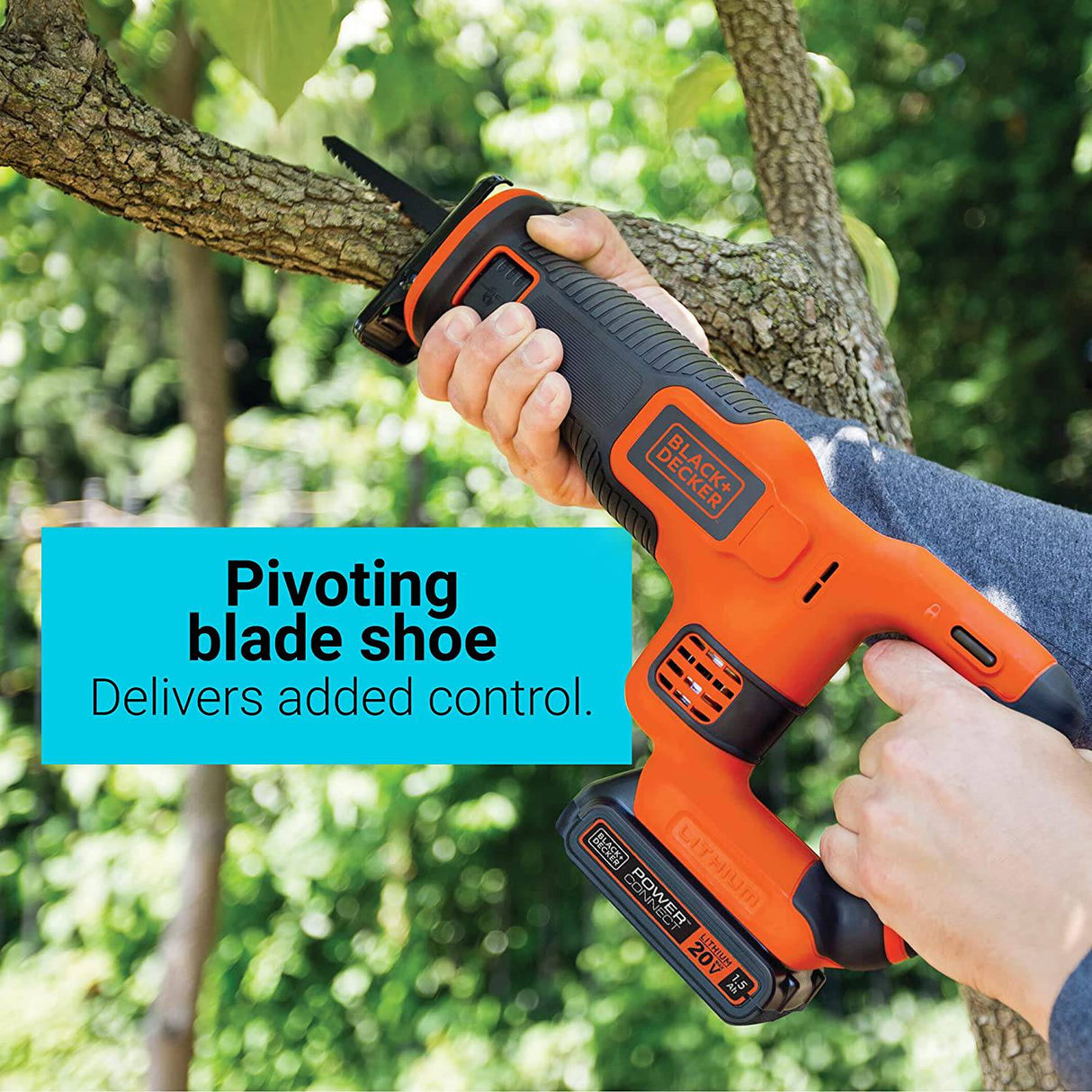 BLACK+DECKER 20V MAX* POWERCONNECT 7/8 pulg. Sierra alternativa inalámbrica (BDCR20B) - DIGVICE MX