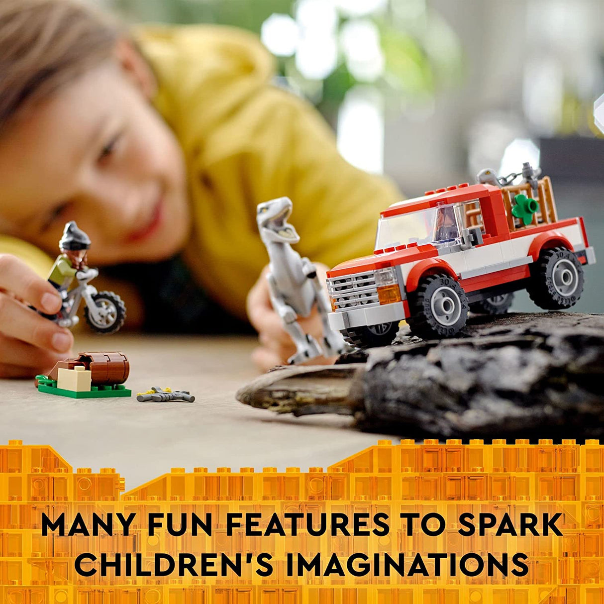 LEGO Jurassic World Dominion Blue & Beta Velociraptor Capture 76946 Juego de juguetes de construcción para niños, niños y niñas a partir de 6 años (181 piezas)