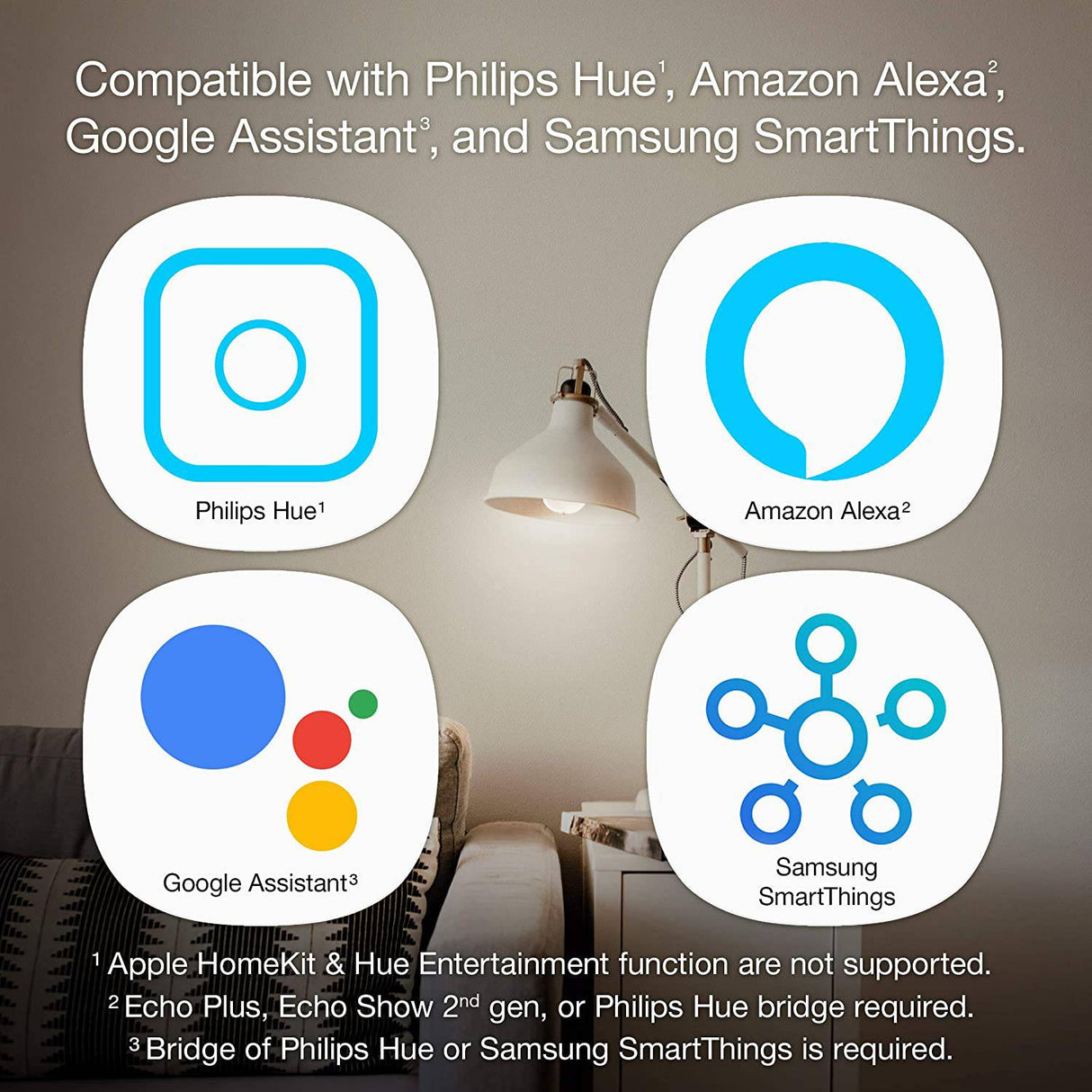 Innr Zigbee Smart Bulb A19 White, funciona con Philips Hue, SmartThings, Alexa y Hey Google (se requiere Hub), bombilla LED blanca cálida regulable A19 con base E26, equivalente a 60 W, paquete de 4, AE 260-4 - DIGVICE MX