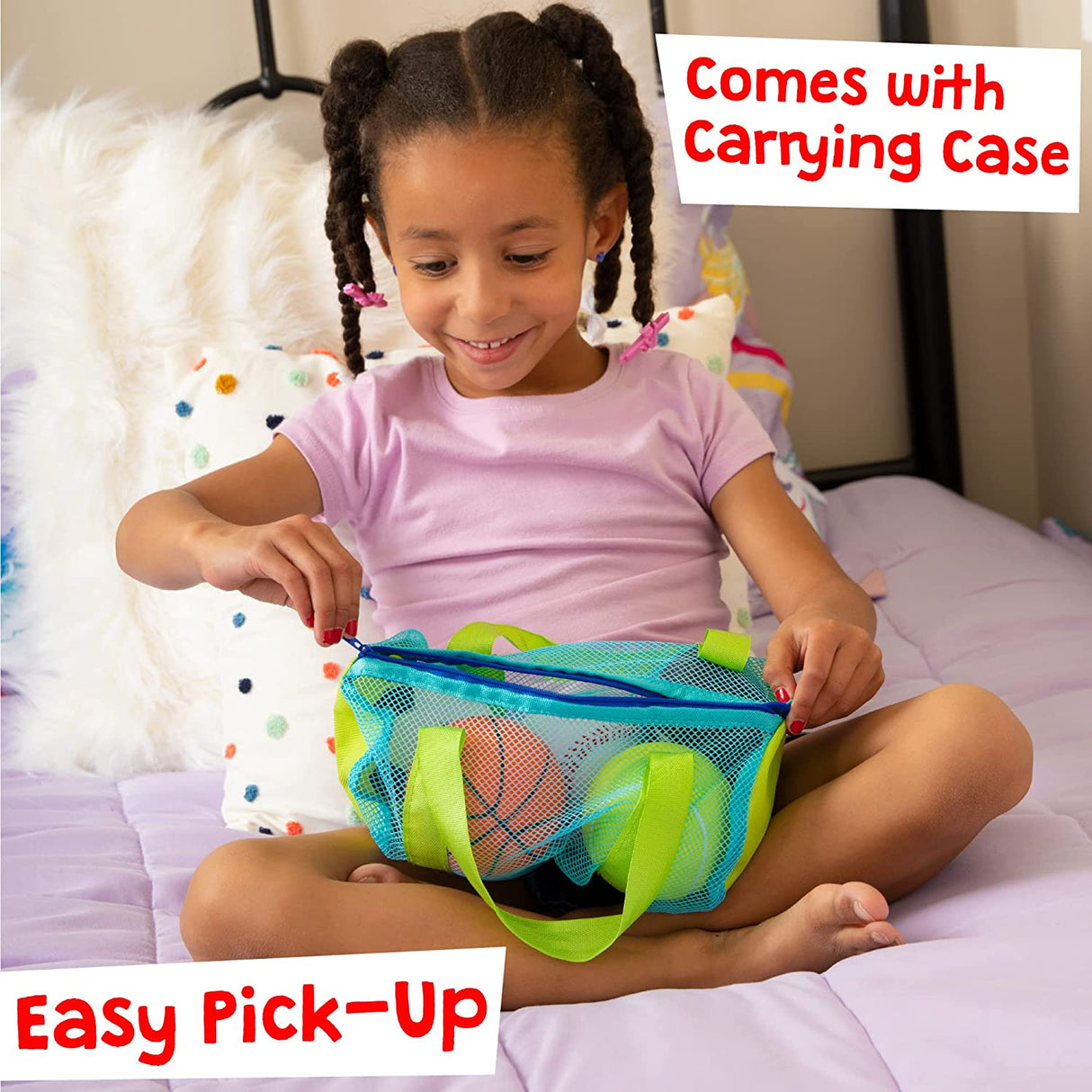 Hapinest - Pelotas deportivas de espuma suave con bolsa de transporte - B0B3M2V3C3