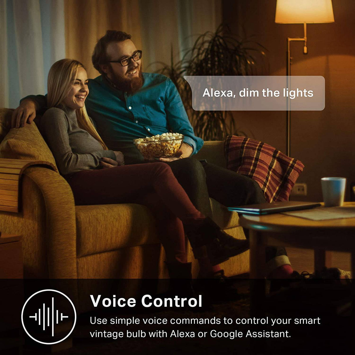 TP-Link Kasa Smart Wi-Fi Bombilla LED, filamento E26 Bombilla inteligente, ámbar cálido 2000K, regulable, no requiere concentrador, compatible con Alexa y Google Assistant (KL60) - DIGVICE MX