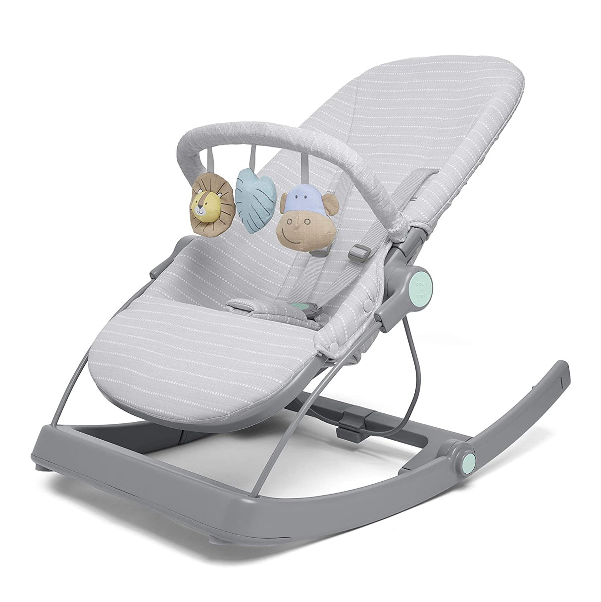 aden + anais Asiento de transición 3 en 1 para bebés y niños pequeños - Mecedora reclinable, mecedora y asiento para recién nacidos a 2 años - Funda suave de muselina 100% algodón - Arnés de seguridad de 5 puntos - Jungle Jam Toys - DIGVICE MX