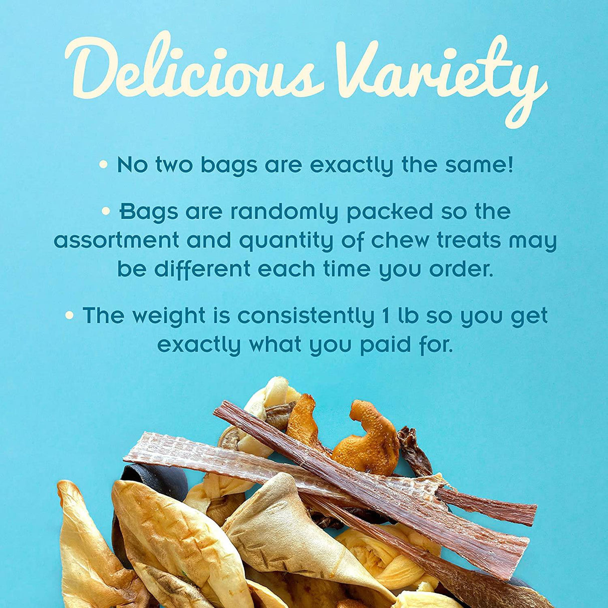 PAWSTRUCK - Bizarre Bargain Bag, surtido de golosinas naturales para perros, masticables de larga duración para todas las razas, orejas de animales, huesos y cecinas para cachorros y perros mayores, alternativa de cuero crudo para masticadores agresivos - DIGVICE MX